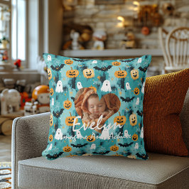 Aangepaste Halloween Baby Fotokussen met Quote Kussen