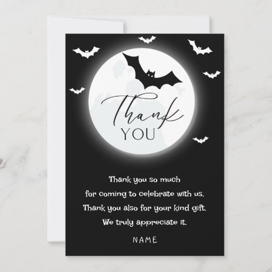 Aangepaste Halloween  Bedankkaart (Voorkant)