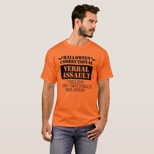 Aangepaste Halloween Correctional Inmate Group T-shirt (Voorkant volledig)