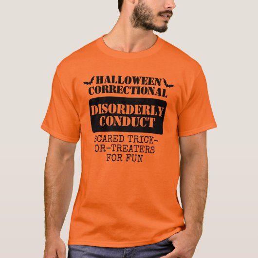Aangepaste Halloween Correctional Inmate Group T-shirt (Voorkant)