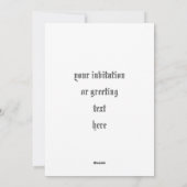 Aangepaste  Halloween feestuitnodiging Feestdagenkaart (Achterkant)