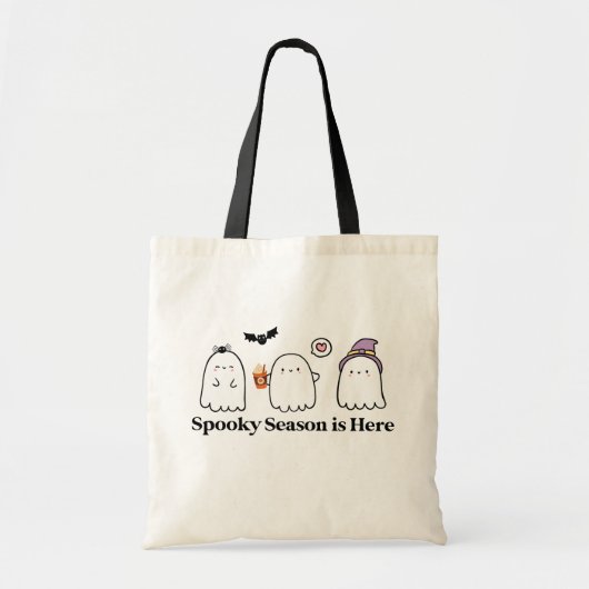 Aangepaste Halloween Ghosts Spooky Seizoen Trick T Tote Bag (Voorkant)
