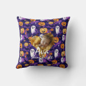 Aangepaste Halloween kussen met geesten en pompoen (Achterkant)