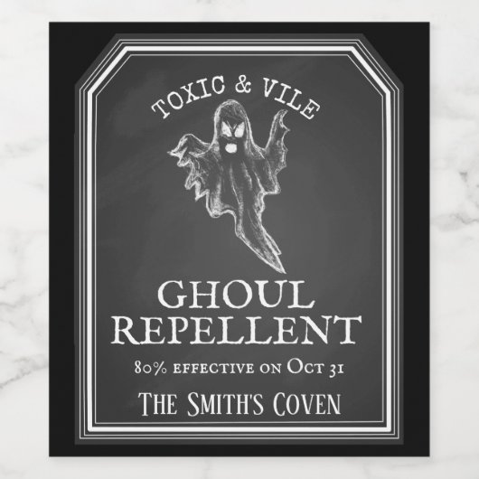 aangepaste halloween partij Apothecary drankspook Wijn Etiket (Enkel label)