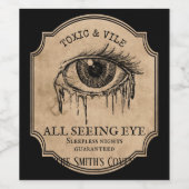 aangepaste halloween partij Apothecary potion oog Wijn Etiket (Enkel label)