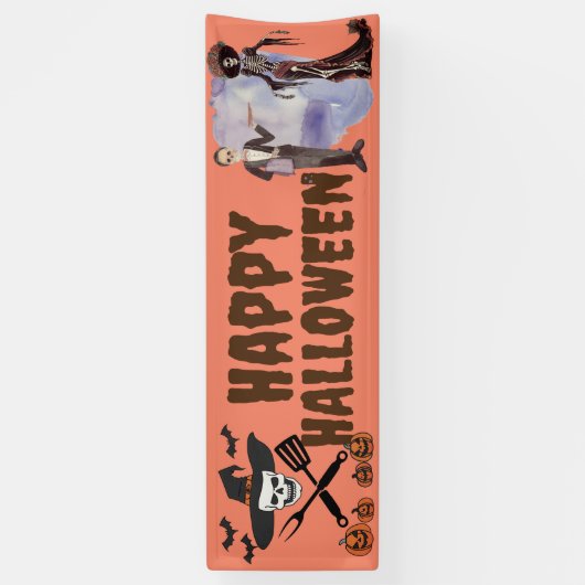 Aangepaste Halloween Party Banners, UGGG Skelton P Spandoek (Verticaal)