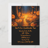 Aangepaste Halloween Party Pompoen Creepy Forest Kaart (Achterkant)