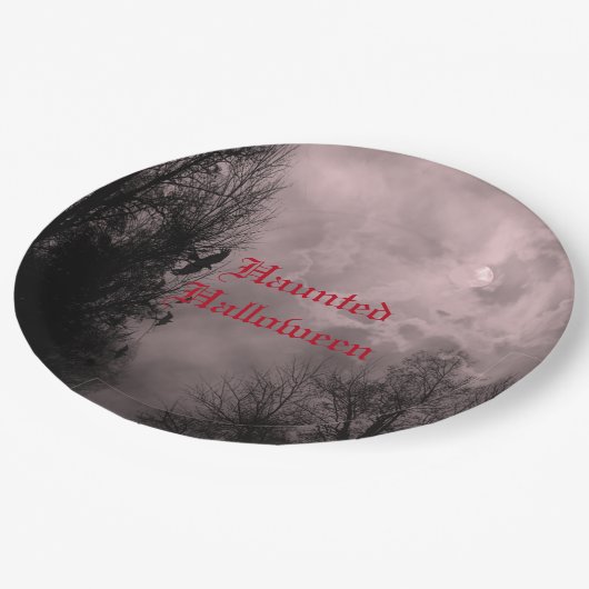 Aangepaste Halloween Sky met Ravens Red Mist Bord (Gekanteld)