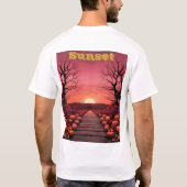 Aangepaste Halloween Sunset T-shirt (Achterkant)
