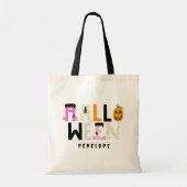 Aangepaste Halloween Trick or treat Mummy Pumpkin Tote Bag (Achterkant)
