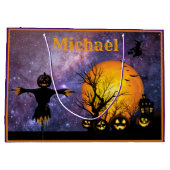 Aangepaste halloween Trick or treat tas Groot Cadeauzakje (Achterkant)