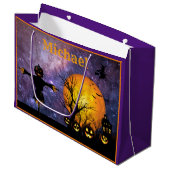 Aangepaste halloween Trick or treat tas Groot Cadeauzakje (Voorkant Gekanteld)