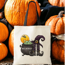 Aangepaste Halloween Trick or treat Witch Bat Caul