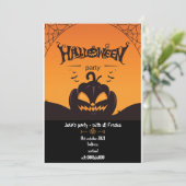 Aangepaste halloween uitnodiging voor halloween fe (Staand voorkant)