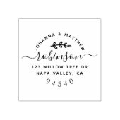 Aangepaste hand geletterd script bruiloft retour a 	rubberstempel (Afrduk)