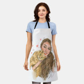 Aangepaste hand - getekend Schort | Gepersonalisee (Gedragen)