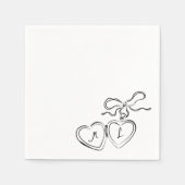 Aangepaste Hand Getrokken Trouwservetten Classy Servet (Voorkant)