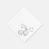 Aangepaste Hand Getrokken Wedding Sketch Cocktail  Servet (Hoek)