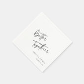 Aangepaste Hand-Lettered Better Together bruiloft Servet (Hoek)