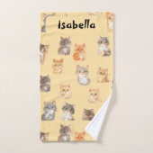 Aangepaste handdoek - Funny Cat Pattern (Handdoek)