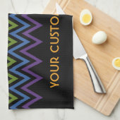 Aangepaste handdoek voor regenboogChevron Pattern (Quarter Fold)