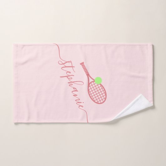 Aangepaste handdoek voor roze tennishandschrift (Handdoek)