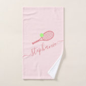 Aangepaste handdoek voor roze tennishandschrift (Handdoek)