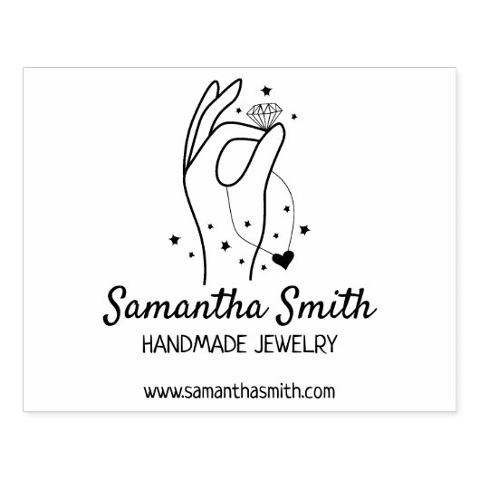 Aangepaste handgemaakte juwelen, groot 	rubberstempel (Afrduk)