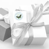 Aangepaste handgemaakte labels met vlinderillustra