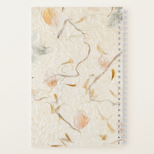 Aangepaste handgemaakte papier Aardse achtergrond Notitieboek (Achterkant)