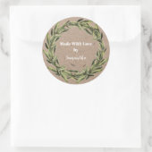 Aangepaste handgemaakte productventilator, Wreate  Ronde Sticker (Tas)