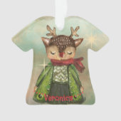 Aangepaste handgeschilderde herten foto Kinder Ornament (voorkant)