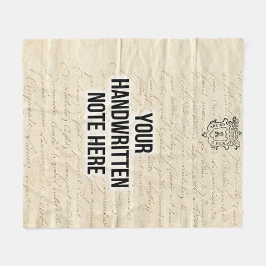Aangepaste handgeschreven lettertypesentimentaal t fleece deken (Voorkant (Horizontaal))