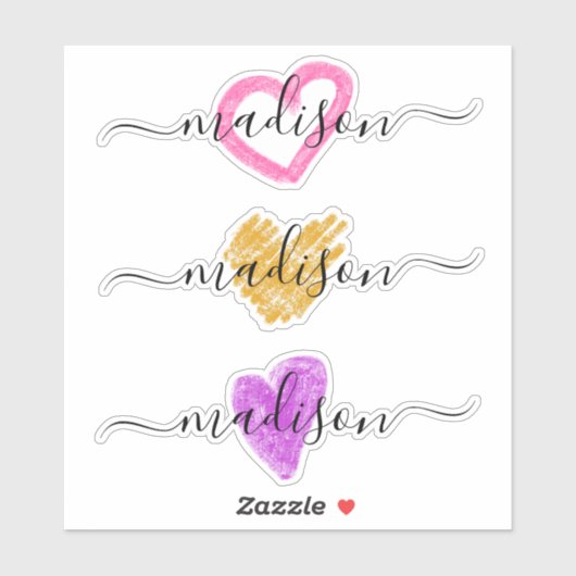 Aangepaste handgeschreven monogram sticker (Vel)
