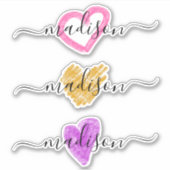 Aangepaste handgeschreven monogram sticker (Voorkant)