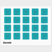 Aangepaste handgeschreven script minimalist Bedank Vierkante Sticker (Vel)