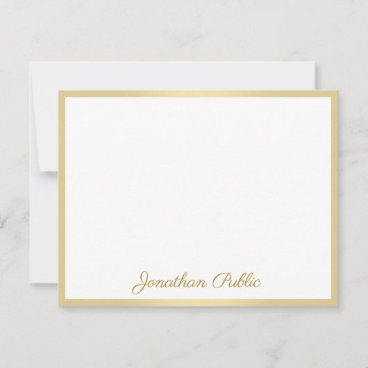 Aangepaste handgeschreven Sjabloon Gold Script Tex (Voorkant)