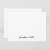 Aangepaste, handgeschreven tekst voor script, eenv notitiekaartje (Voorkant / Achterkant)