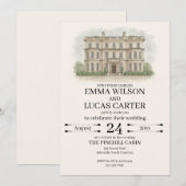 Aangepaste handgetekende illustratie van de locati kaart (Voorkant / Achterkant)