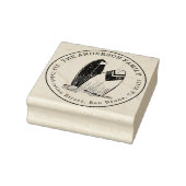Aangepaste handgetekende surfplanken rond retourad 	rubberstempel (Stempel)