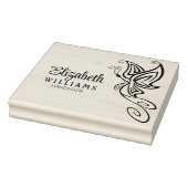 Aangepaste handleiding voor snelle vlinder groot 	rubberstempel (Stempel)