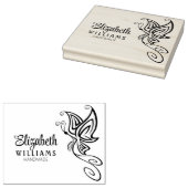 Aangepaste handleiding voor snelle vlinder groot 	rubberstempel (Gestempeld)