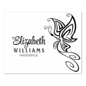 Aangepaste handleiding voor snelle vlinder groot 	rubberstempel (Afrduk)