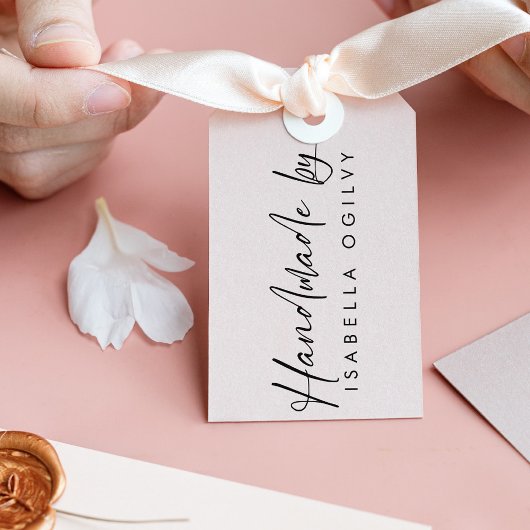 Aangepaste "Handmade by" Rubber Stamp – Elegant Sc Rubberstempel