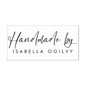 Aangepaste "Handmade by" Rubber Stamp – Elegant Sc Rubberstempel (Afrduk)