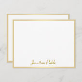 Aangepaste handschrift script tekst Sjabloon goud (Voorkant / Achterkant)