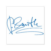 Aangepaste handtekening Blauw Zelfinktende Stempel (Design)