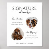 Aangepaste handtekening cocktail Drinken balk Poster (Voorkant)