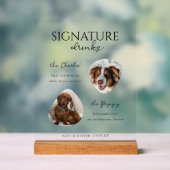 Aangepaste handtekening Drink borden met honden (Neutraal)