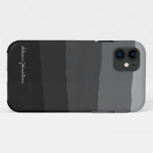 Aangepaste handtekening Naam zwart en witte afbraa Case-Mate iPhone Case (Achterkant (horizontaal))